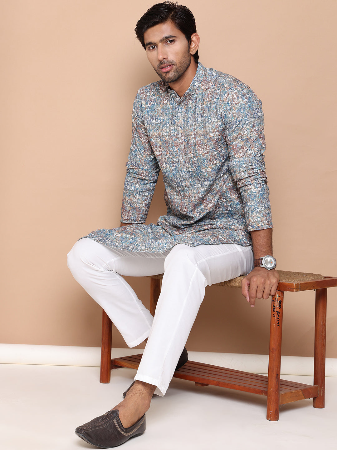 Printed and Embroidered Kurta Pyjama Set NOZ2TOZ - Made In INDIA.