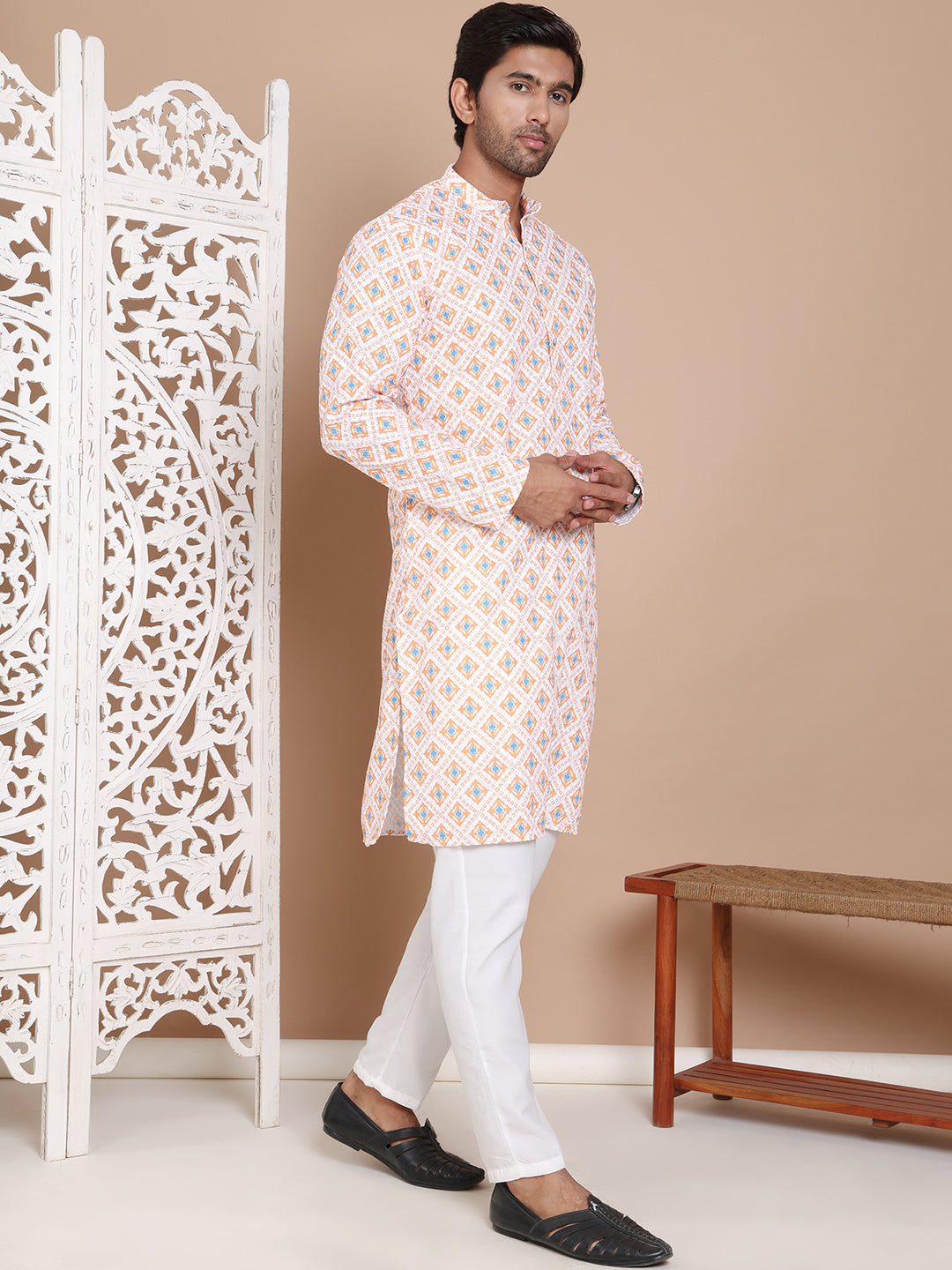 Printed and Embroidered Kurta Pyjama Set NOZ2TOZ - Made In INDIA.