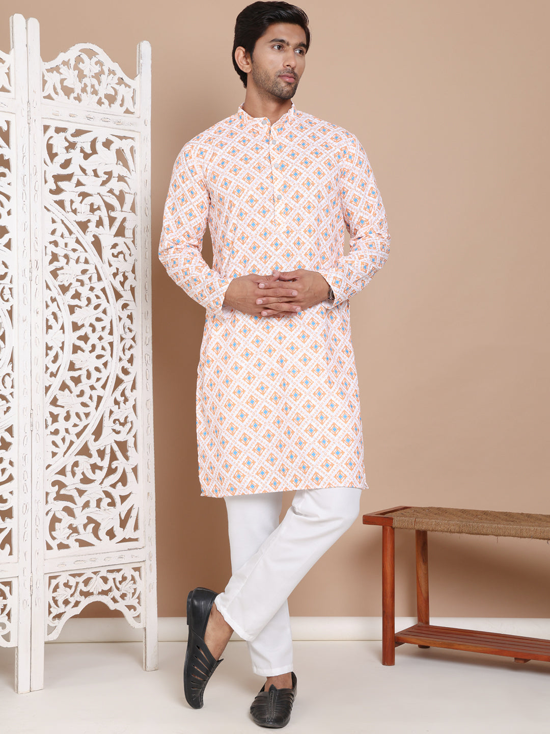 Printed and Embroidered Kurta Pyjama Set NOZ2TOZ - Made In INDIA.