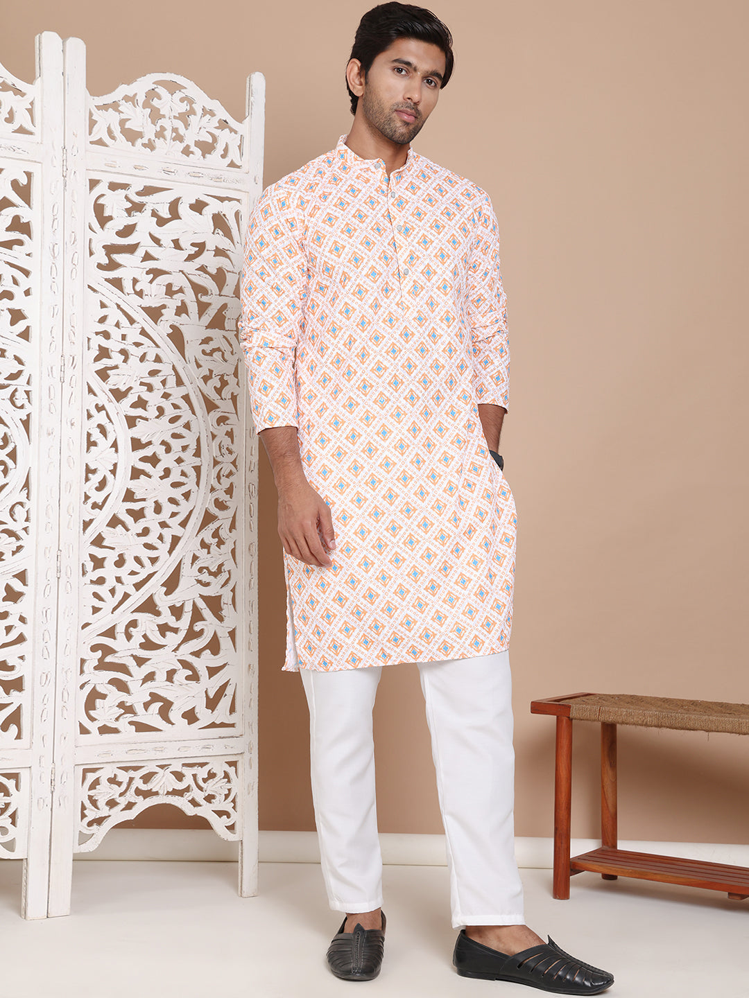 Printed and Embroidered Kurta Pyjama Set NOZ2TOZ - Made In INDIA.