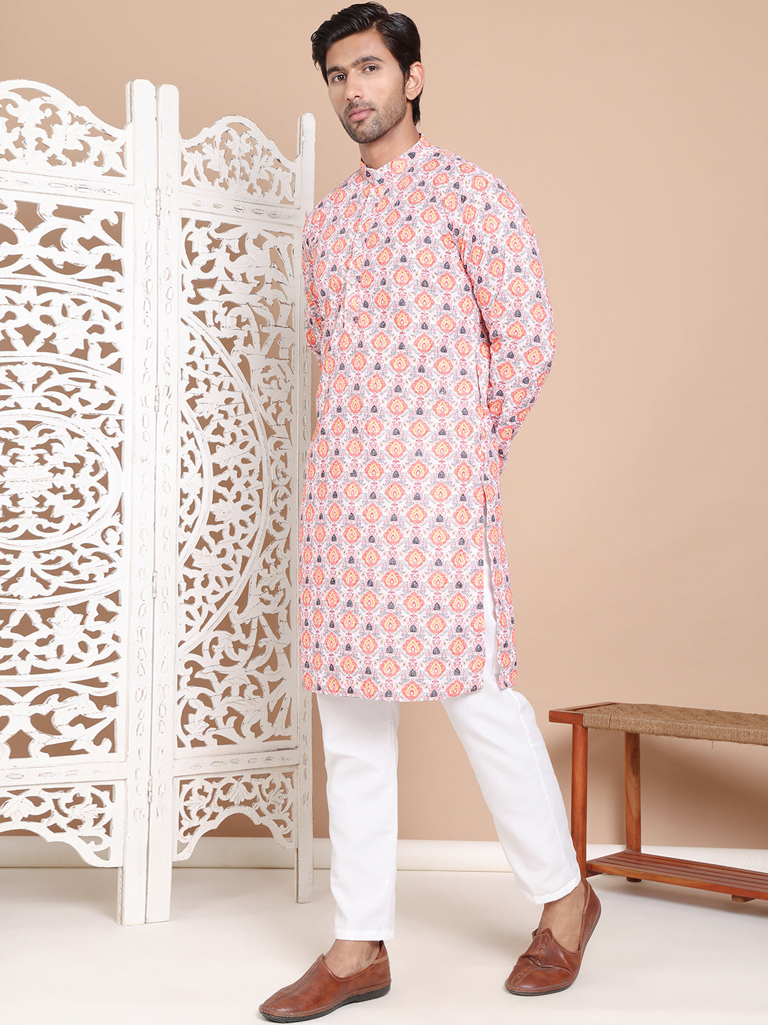 Printed and Embroidered Kurta Pyjama Set NOZ2TOZ - Made In INDIA.