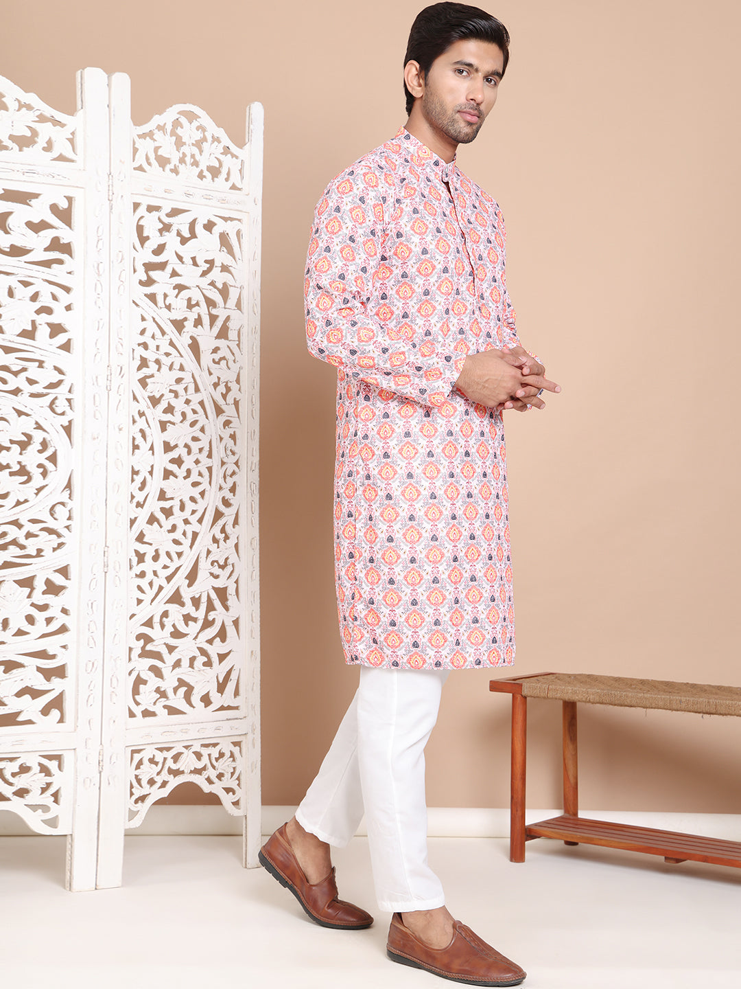 Printed and Embroidered Kurta Pyjama Set NOZ2TOZ - Made In INDIA.