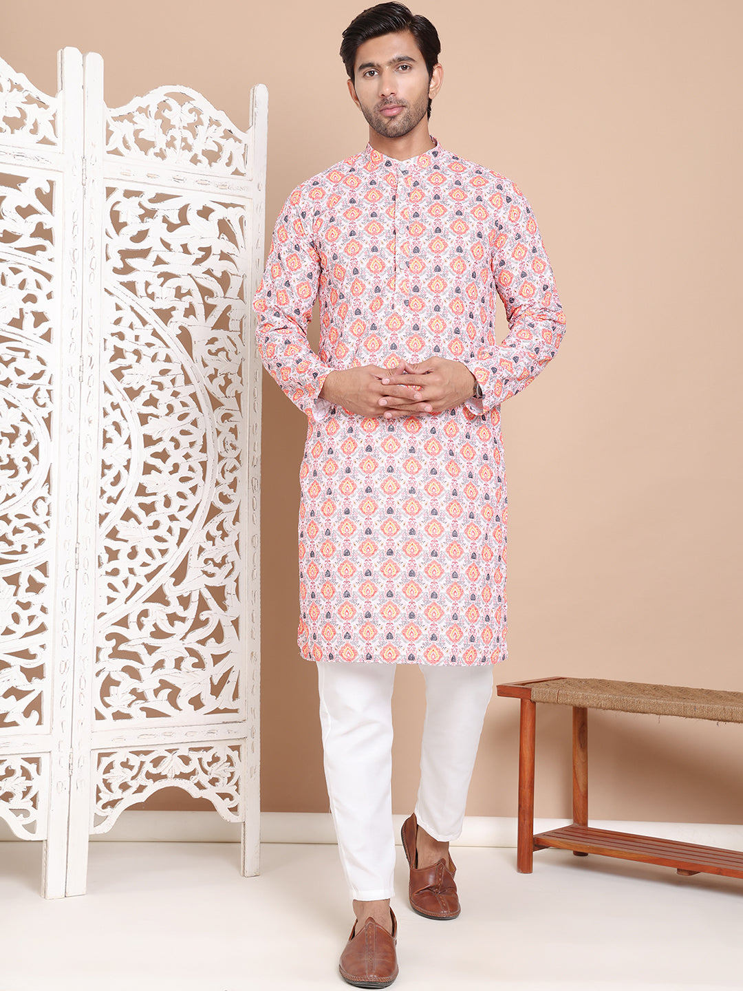 Printed and Embroidered Kurta Pyjama Set NOZ2TOZ - Made In INDIA.