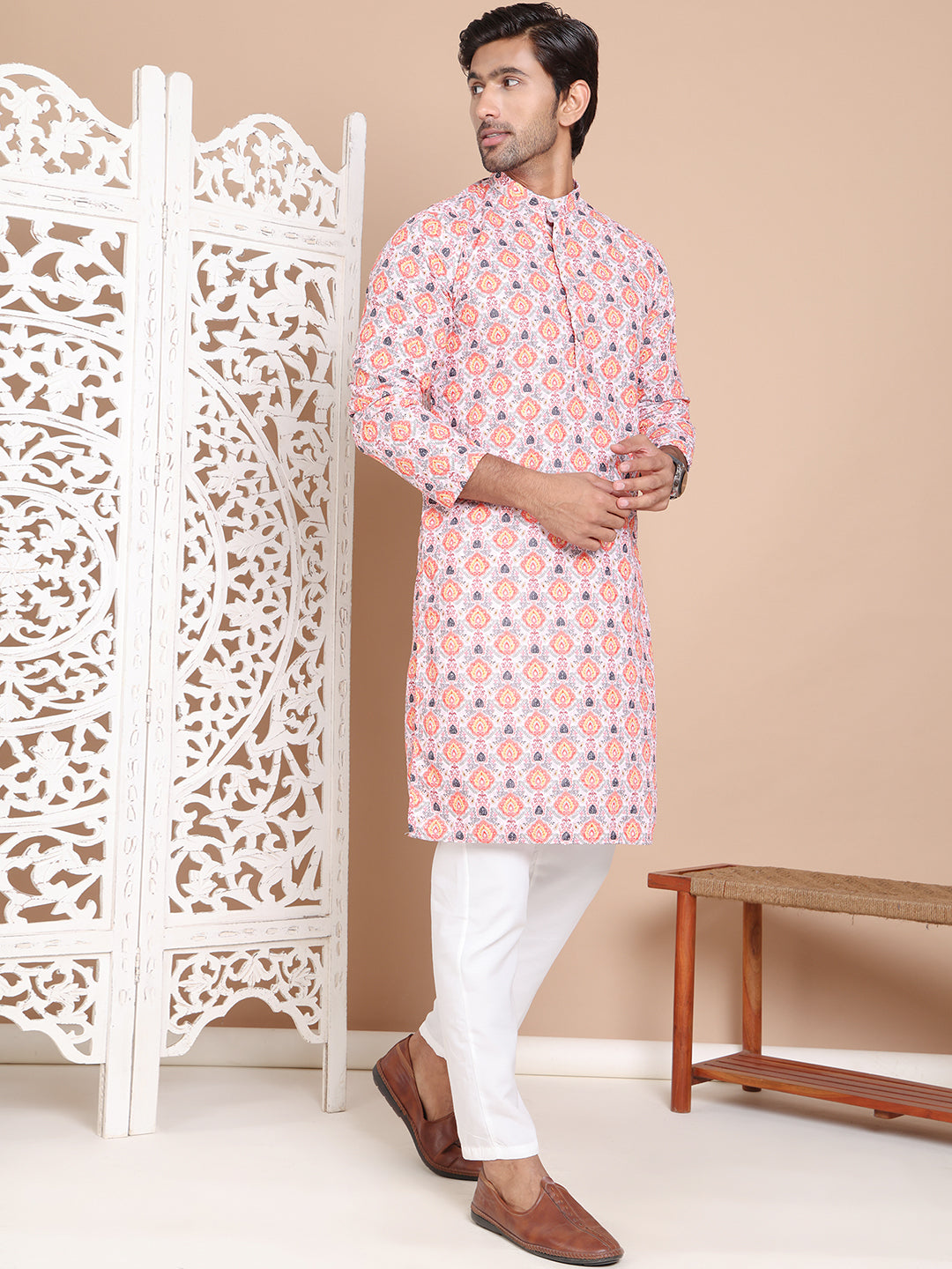 Printed and Embroidered Kurta Pyjama Set NOZ2TOZ - Made In INDIA.