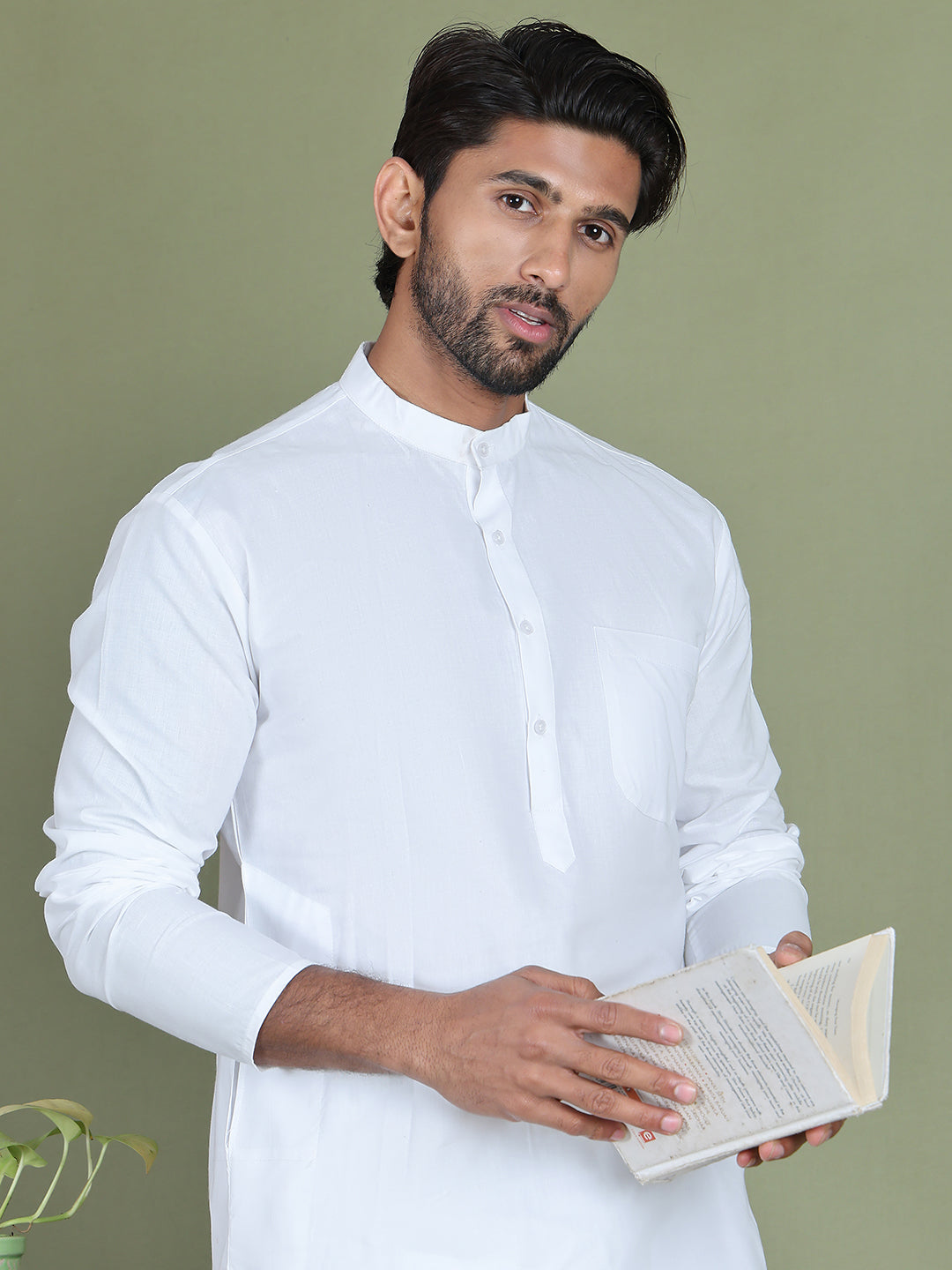 White Solid Kurta with Pyjama NOZ2TOZ - Made In INDIA.