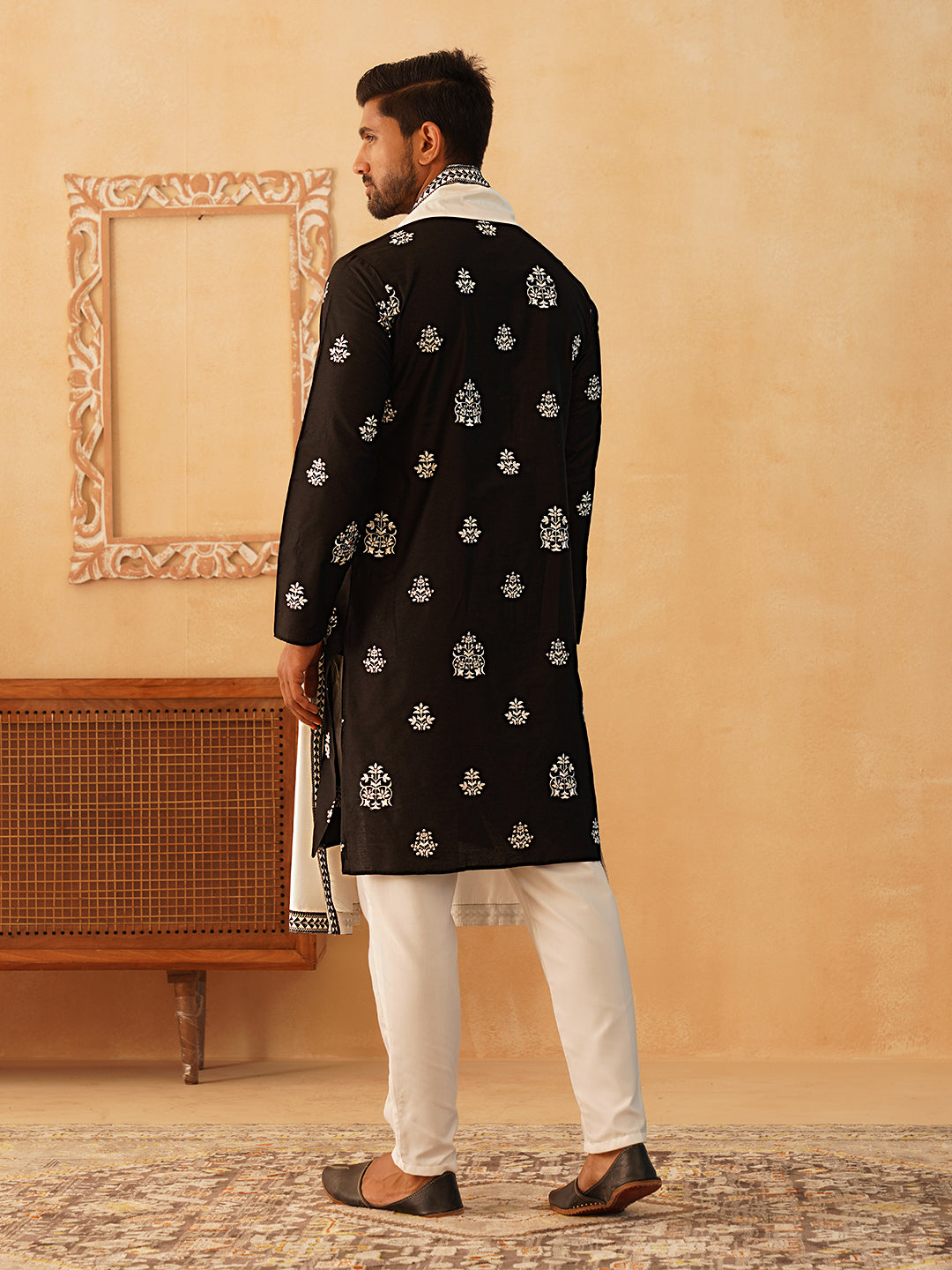 Embroidered & Sequin Kurta Pyjama With Dupatta NOZ2TOZ - Made In INDIA.