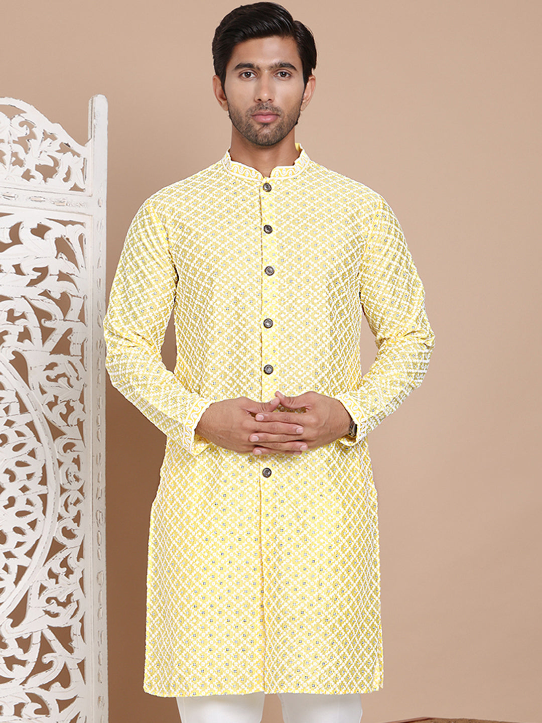 Sequin Chikankari Front Open Kurtas NOZ2TOZ - Made In INDIA.