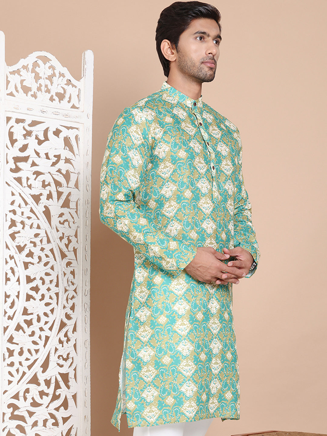 Men's Printed Pure Cotton Kurtas NOZ2TOZ - Made In INDIA.