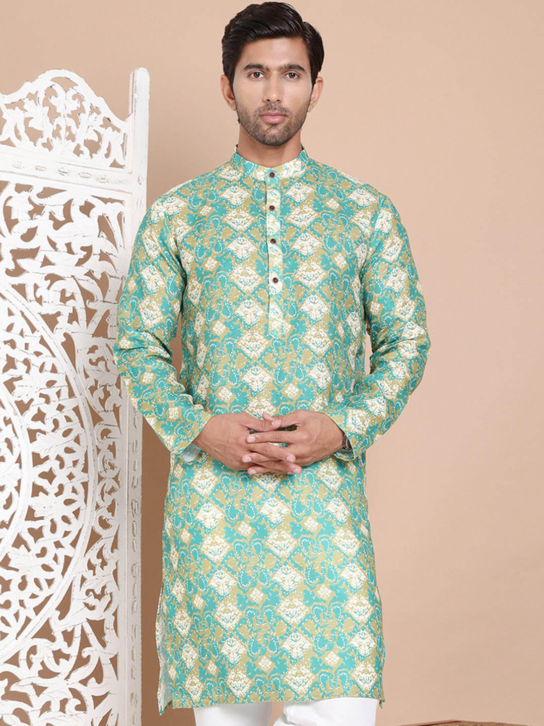 Men's Printed Pure Cotton Kurtas NOZ2TOZ - Made In INDIA.