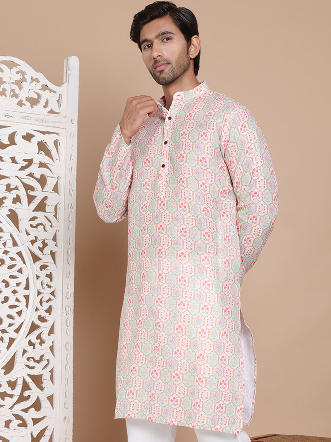 Men's Printed Pure Cotton Kurtas NOZ2TOZ - Made In INDIA.