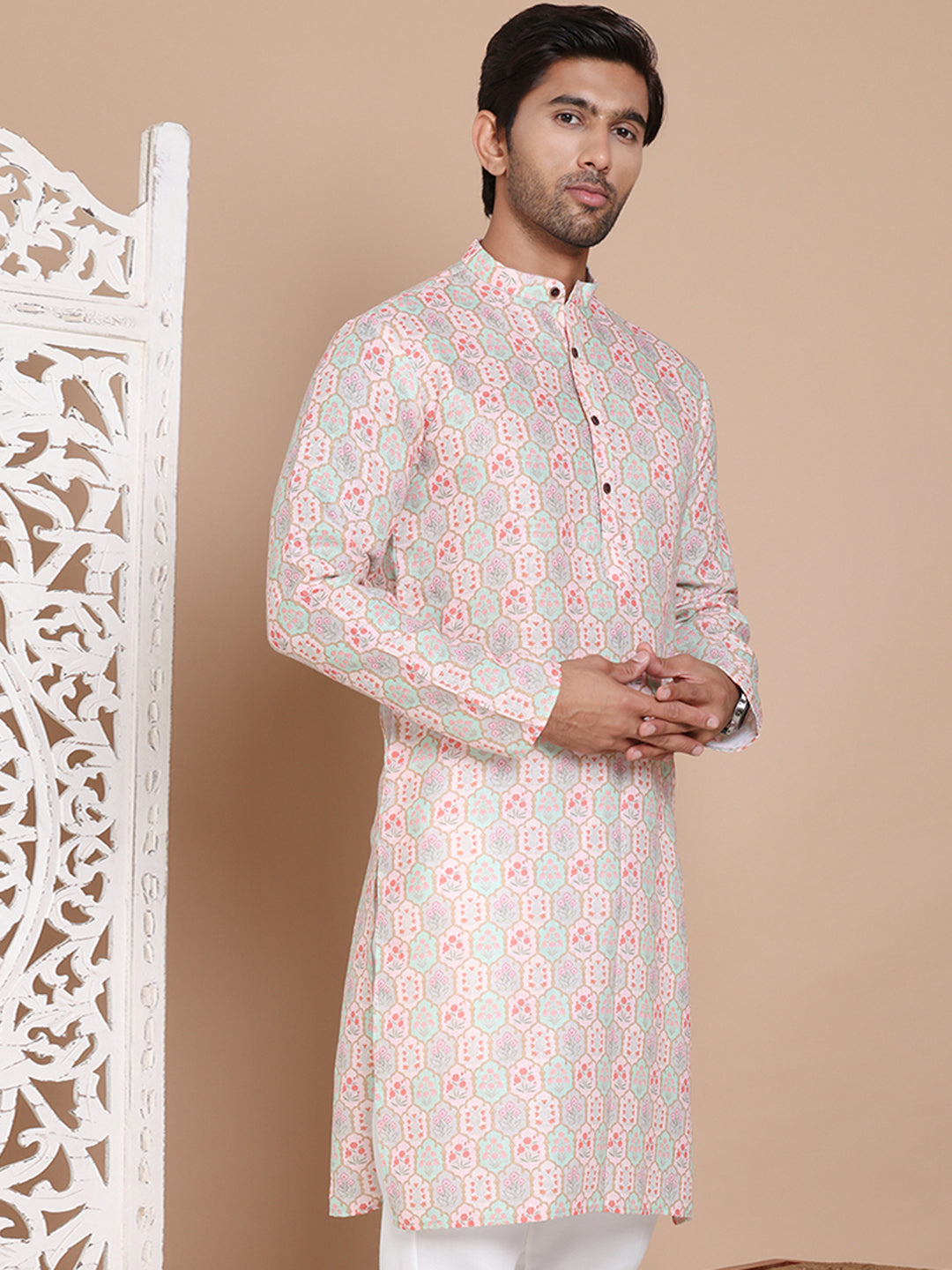 Men's Printed Pure Cotton Kurtas NOZ2TOZ - Made In INDIA.