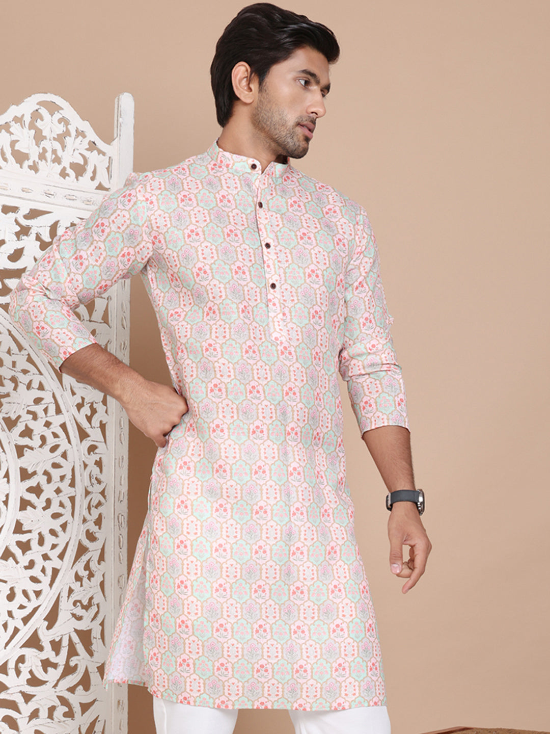 Men's Printed Pure Cotton Kurtas NOZ2TOZ - Made In INDIA.