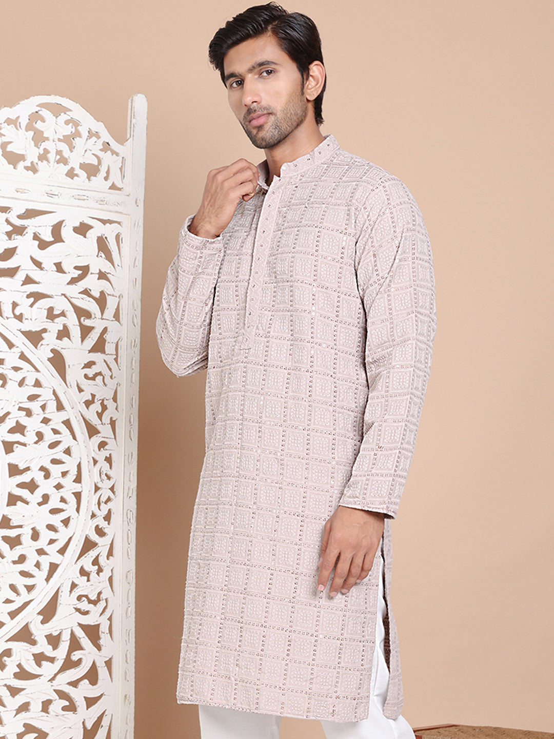 Sequin Embroidered Pure Cotton Kurtas NOZ2TOZ - Made In INDIA.