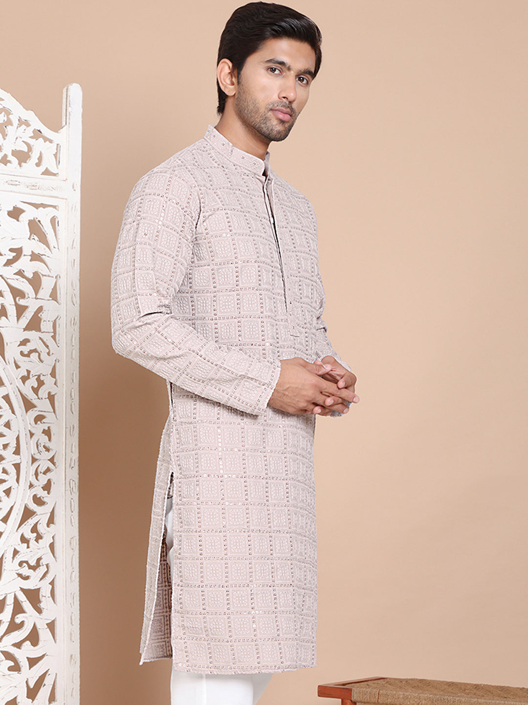 Sequin Embroidered Pure Cotton Kurtas NOZ2TOZ - Made In INDIA.