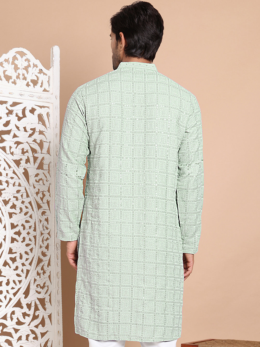 Sequin Embroidered Pure Cotton Kurtas NOZ2TOZ - Made In INDIA.