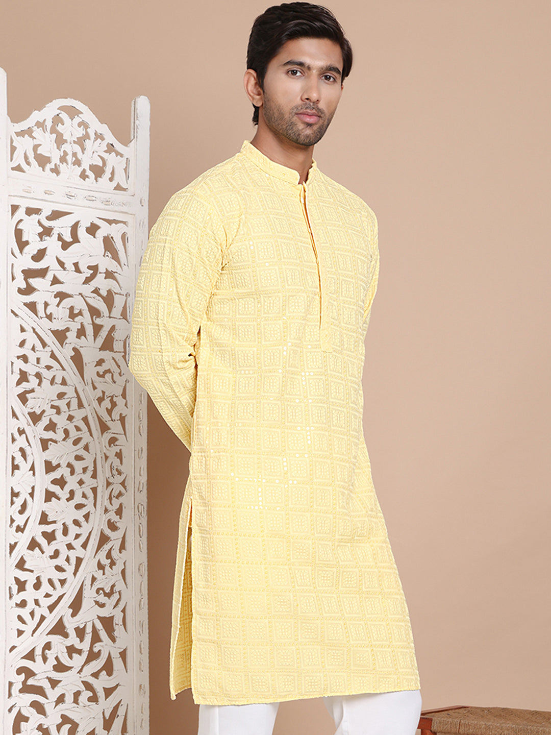 Sequin Embroidered Pure Cotton Kurtas NOZ2TOZ - Made In INDIA.