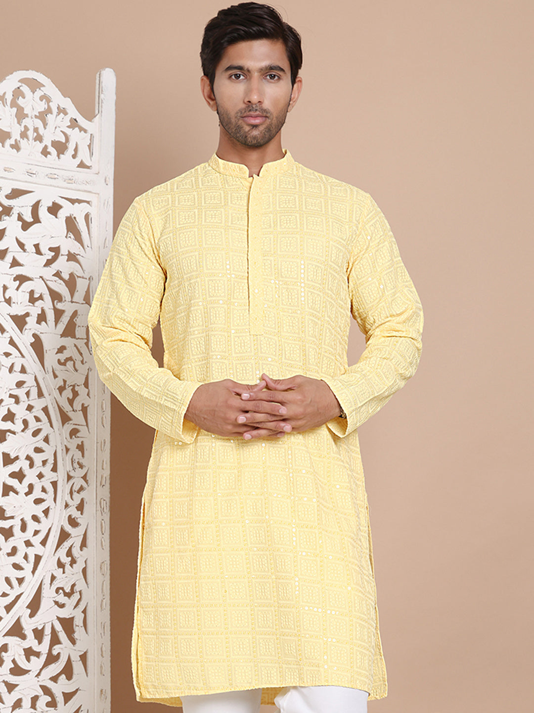 Sequin Embroidered Pure Cotton Kurtas NOZ2TOZ - Made In INDIA.