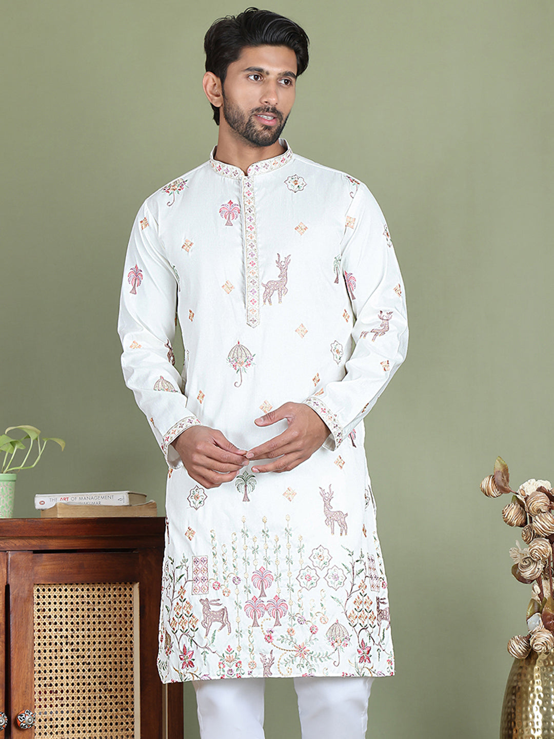 Floral Embroidered and Sequins Kurtas NOZ2TOZ - Made In INDIA.