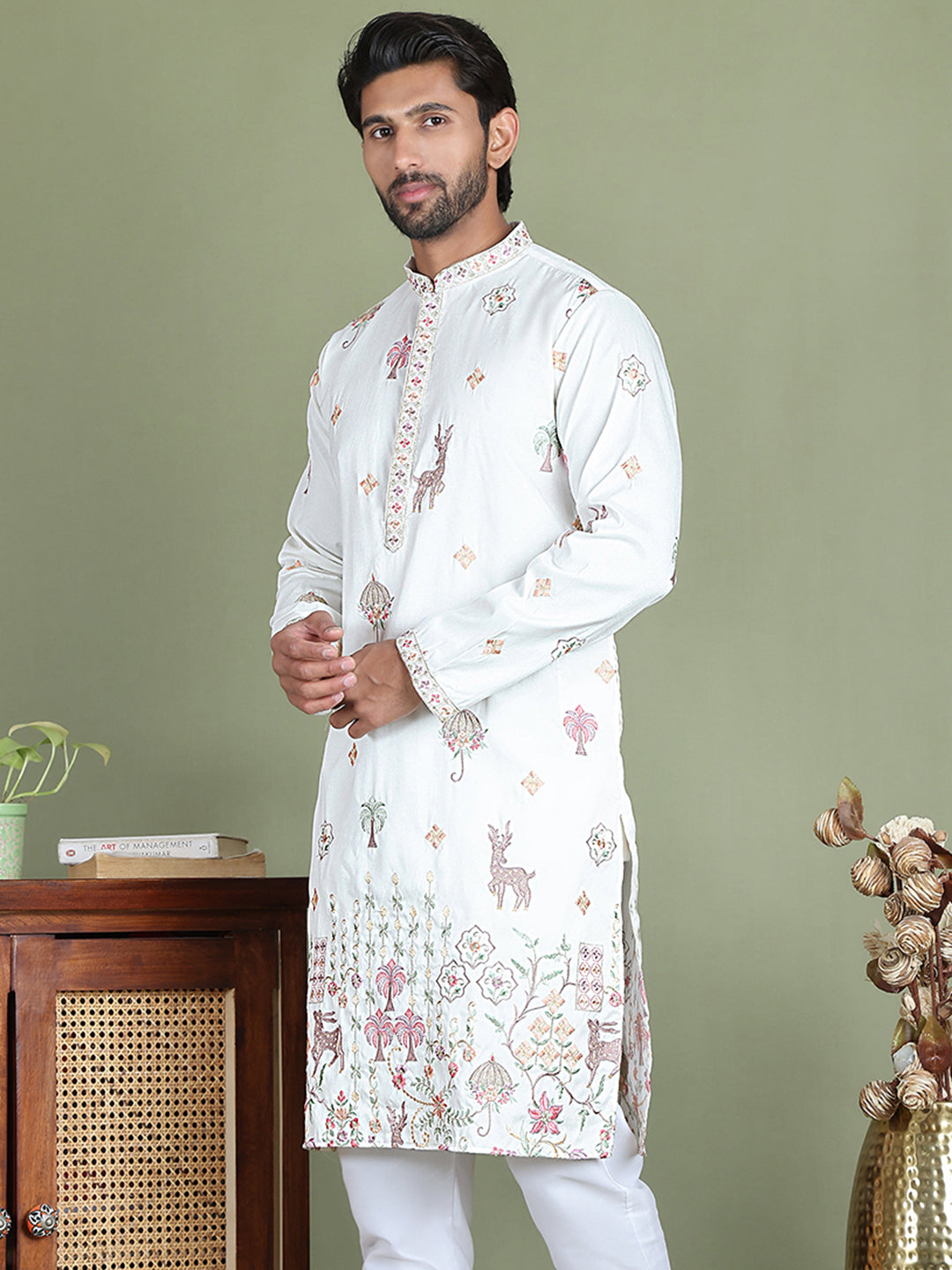 Floral Embroidered and Sequins Kurtas NOZ2TOZ - Made In INDIA.