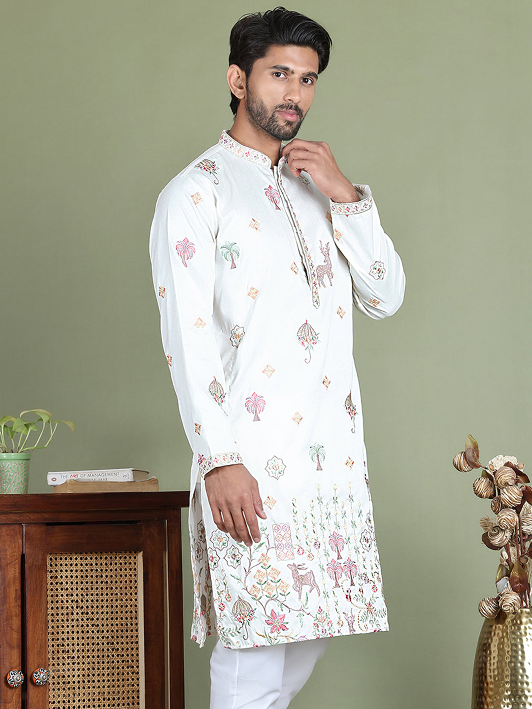 Floral Embroidered and Sequins Kurtas NOZ2TOZ - Made In INDIA.