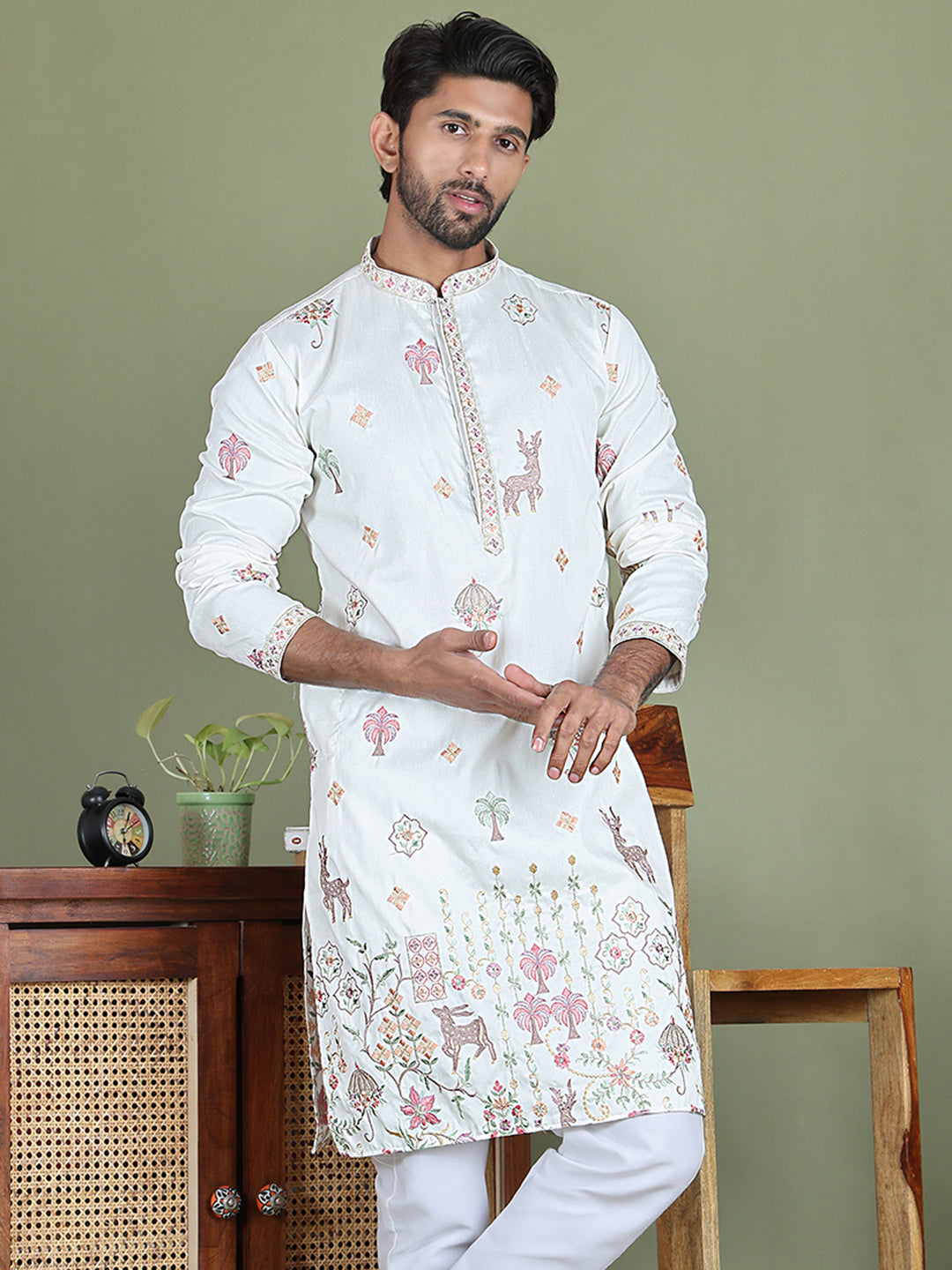 Floral Embroidered and Sequins Kurtas NOZ2TOZ - Made In INDIA.