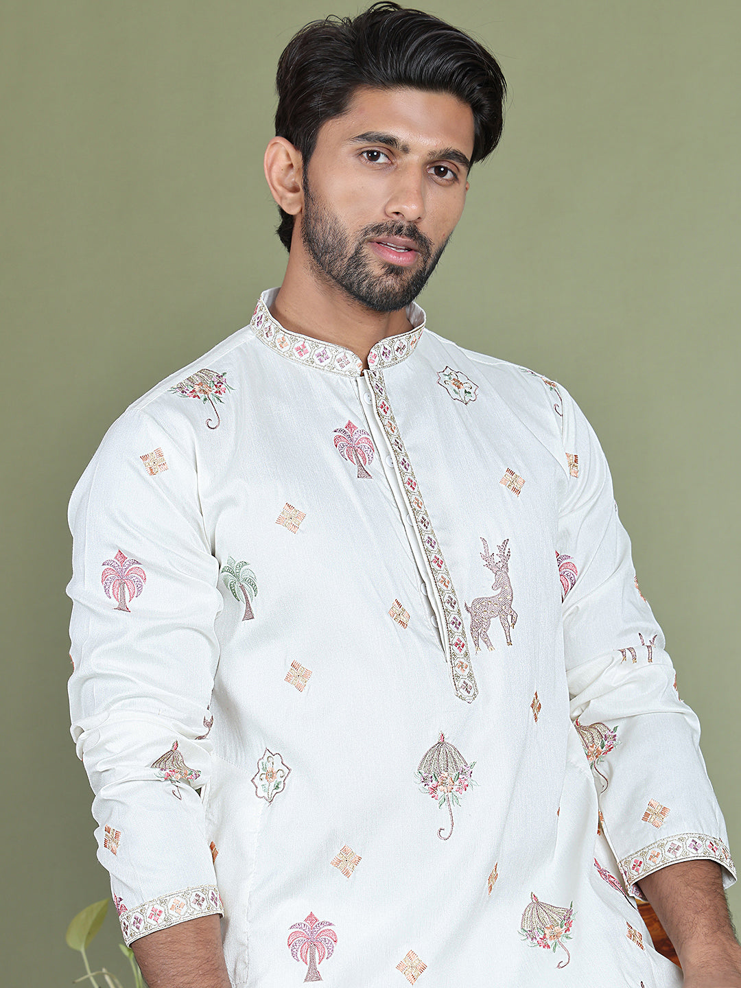 Floral Embroidered and Sequins Kurtas NOZ2TOZ - Made In INDIA.