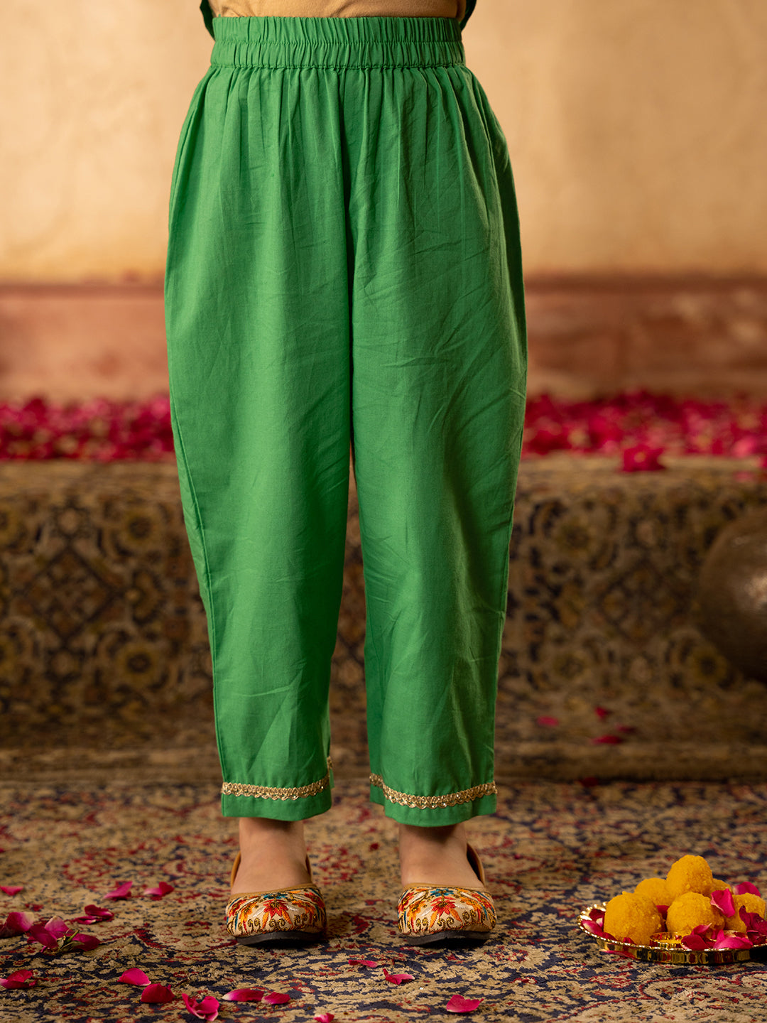 3-Piece Yellow Color Dupion Kurta & Cotton Payjama With Dupatta