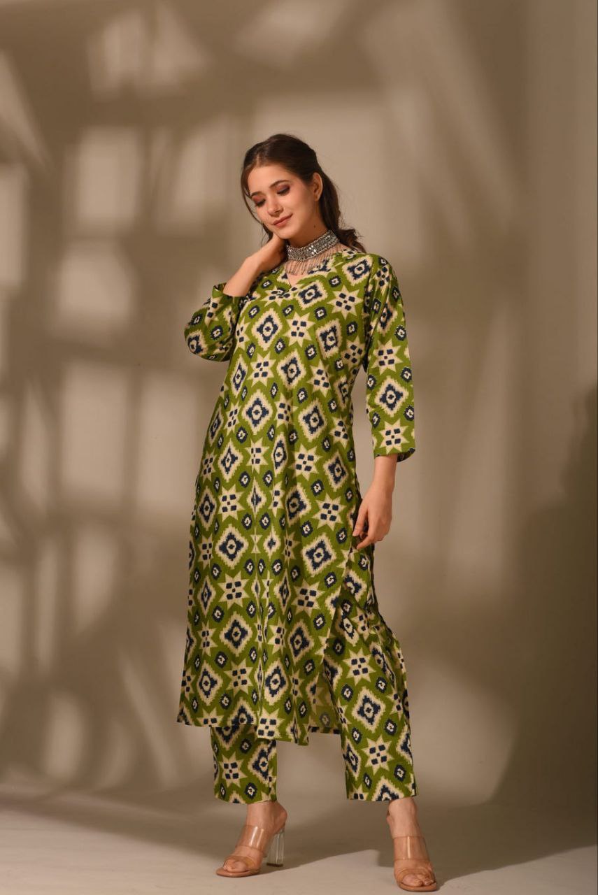 Printed Rayon Co-ords Set