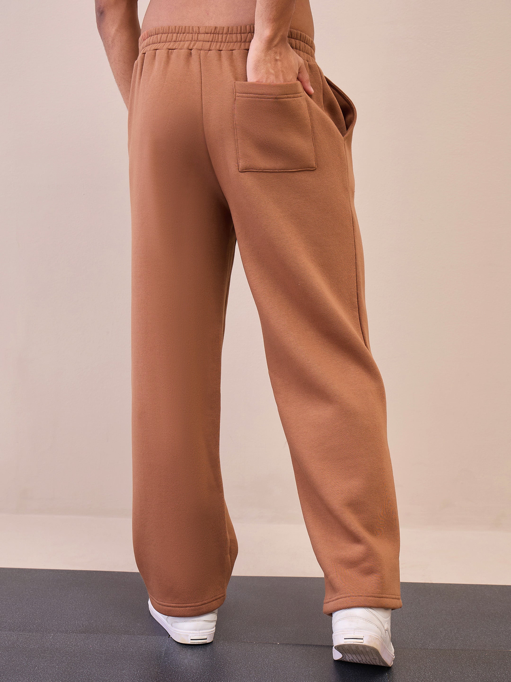 Men Brown Oversize Sweatpants