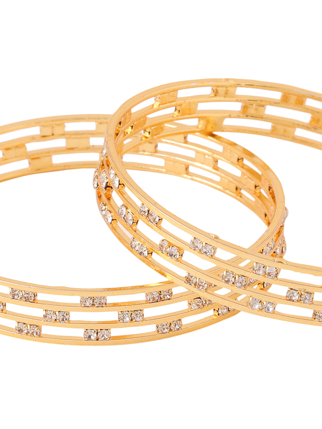 Women Set Of 2 Gold-Plated Traditional Bangles