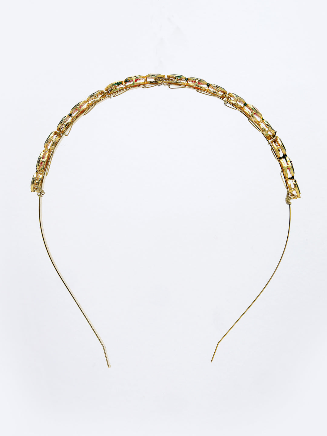 Women Multi colour Kundan Gold-Plated Embellished Hairband