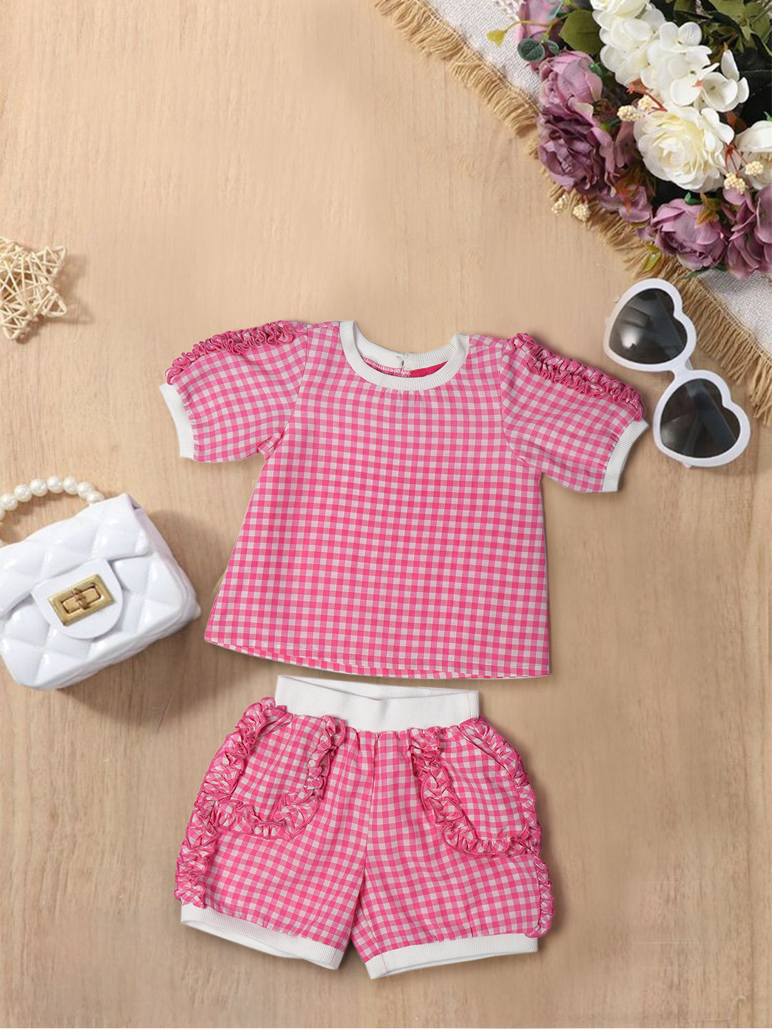 2-Piece Pink Cotton Co-Ord Set