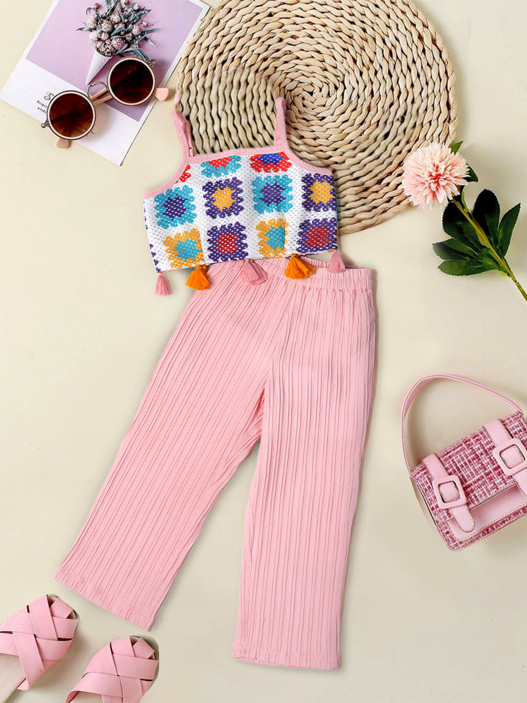 2-Piece Multi-Colour Crosia Co-Ord Set