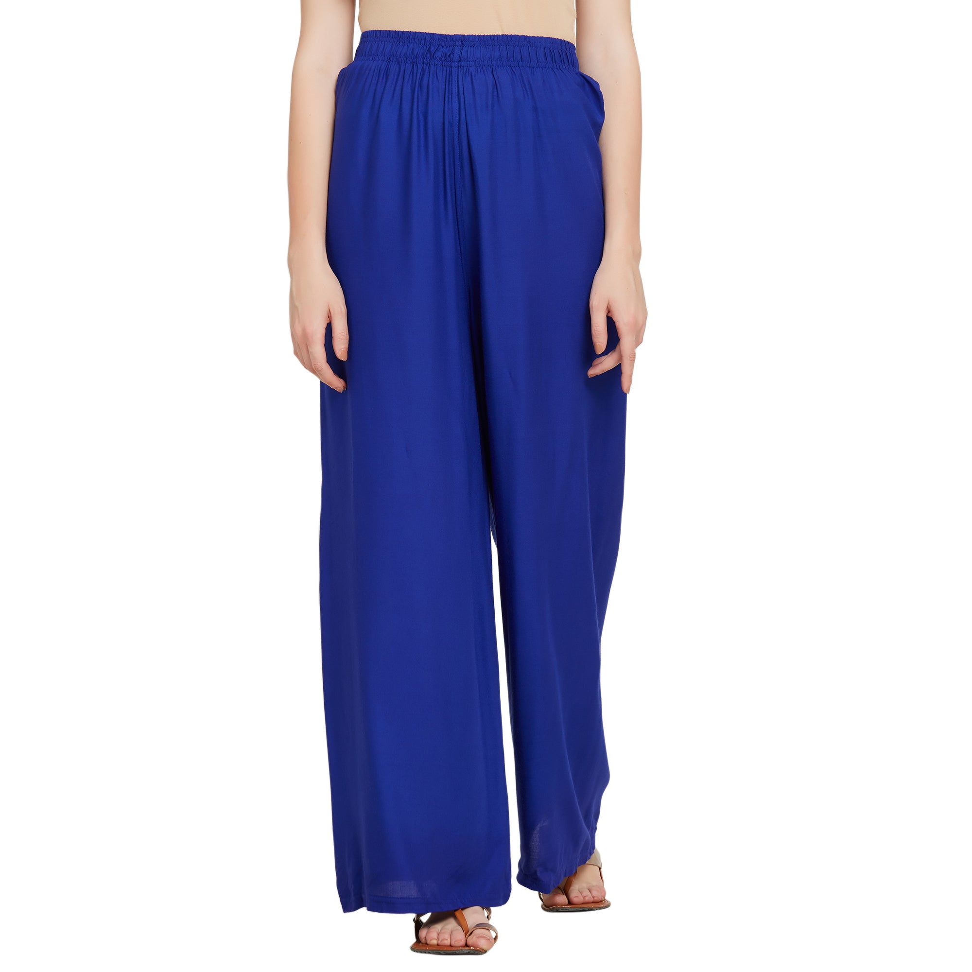 Women ROYAL BLUE Rayon Palazzo