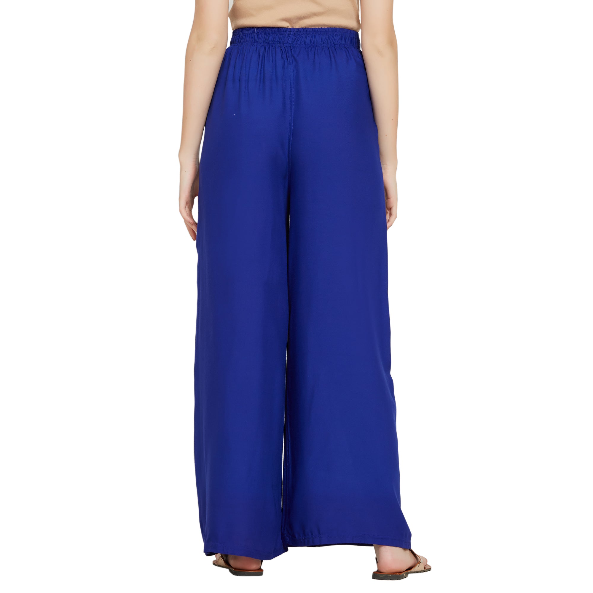 Women ROYAL BLUE Rayon Palazzo