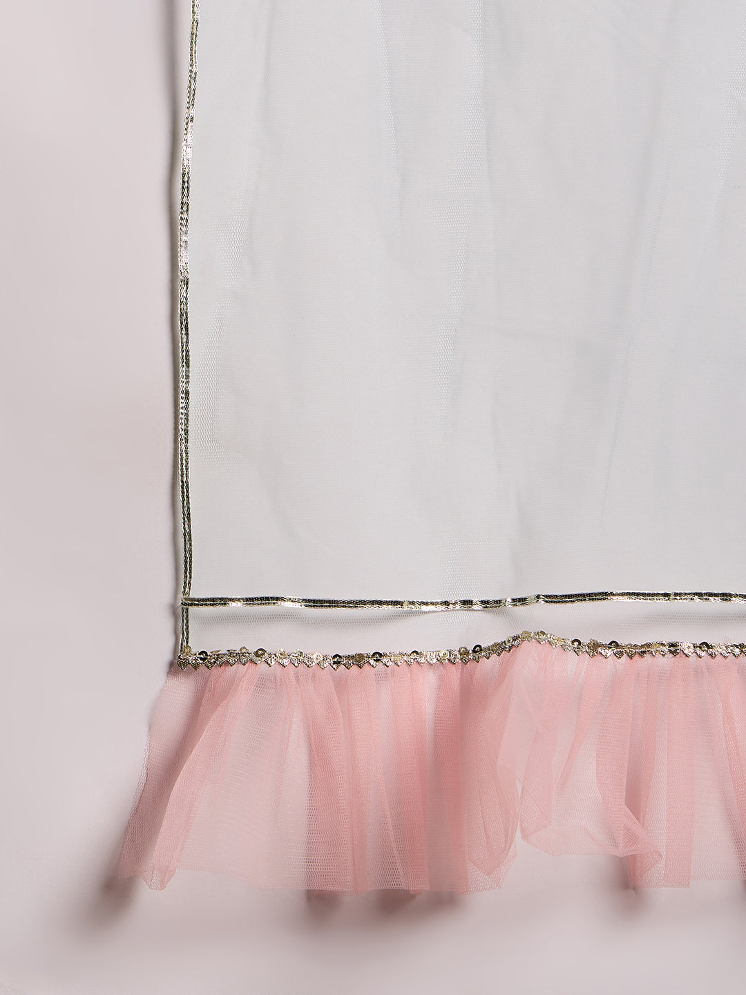 Blue & Pink Georgette Sharara Set With Dupatta