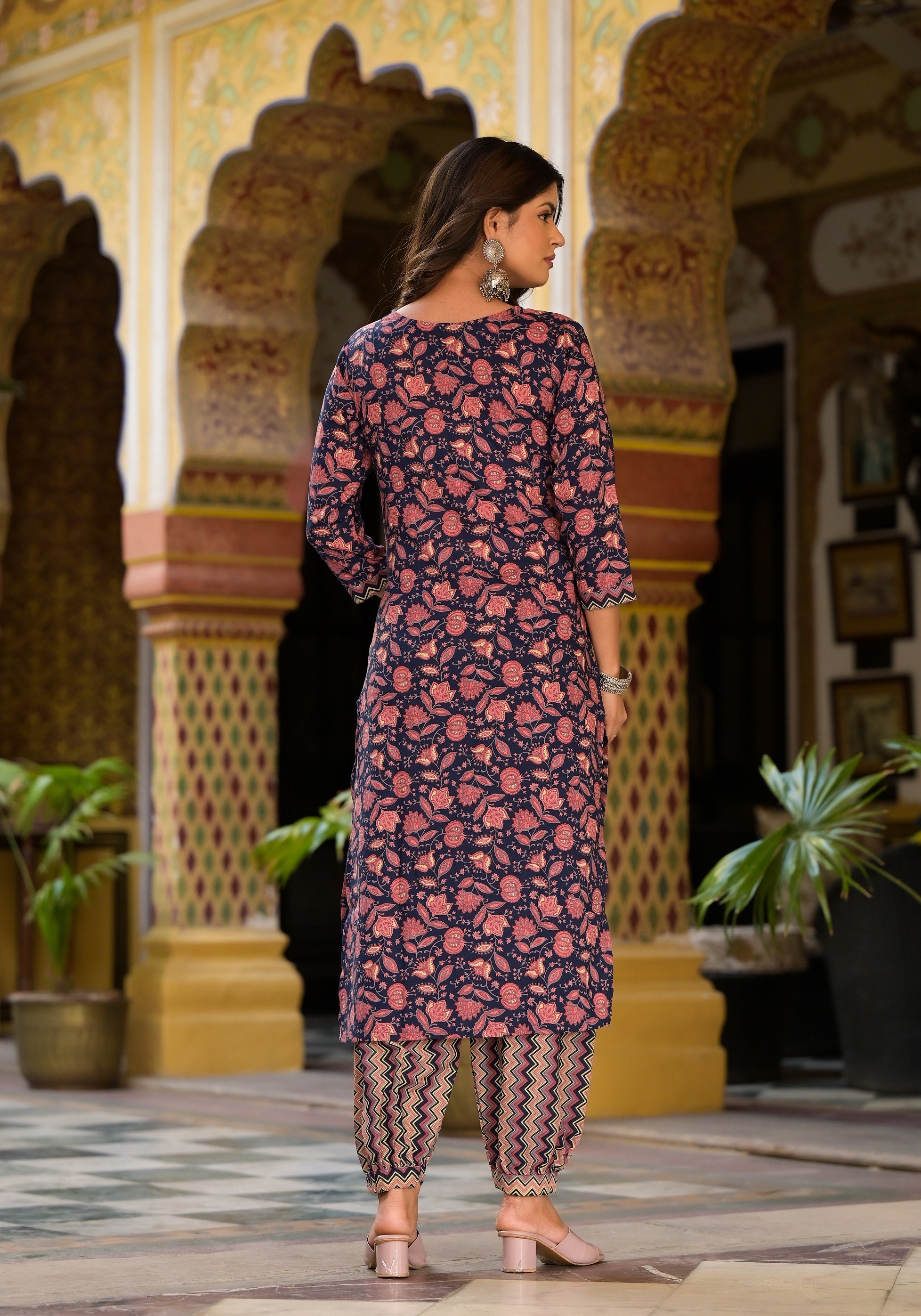 Women Party Wear Printed Rayon Kurta With Pant And Duppata Set