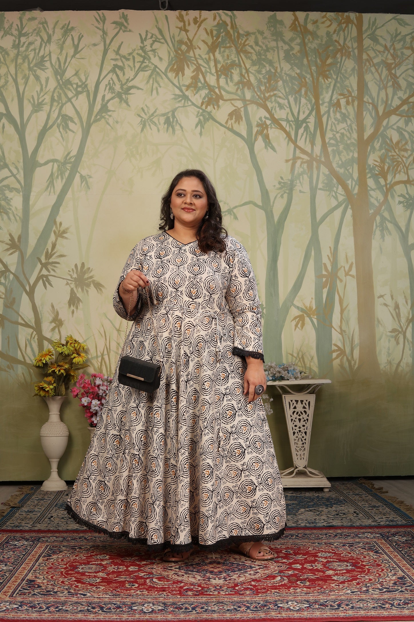 Women Party Wear Flower Printed Kurti NOZ2TOZ - Made In INDIA.