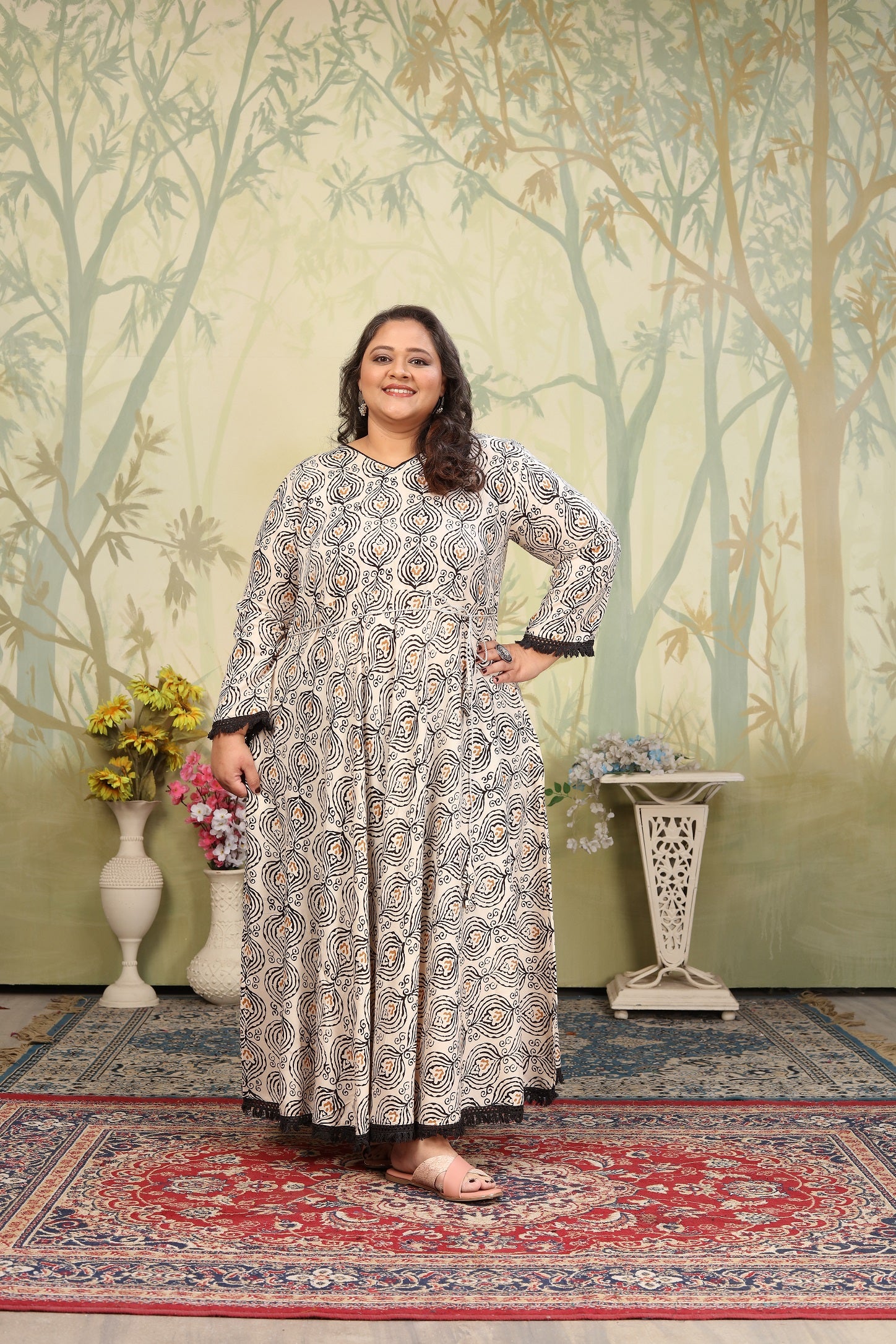 Women Party Wear Flower Printed Kurti NOZ2TOZ - Made In INDIA.