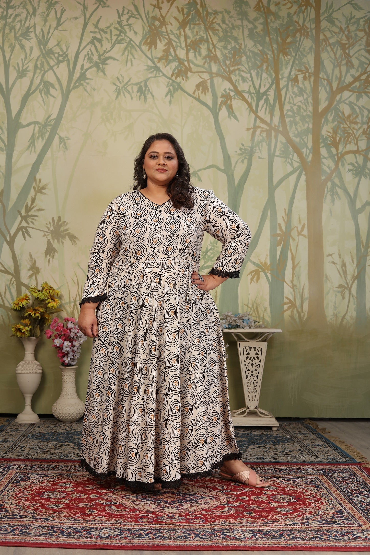 Women Party Wear Flower Printed Kurti NOZ2TOZ - Made In INDIA.