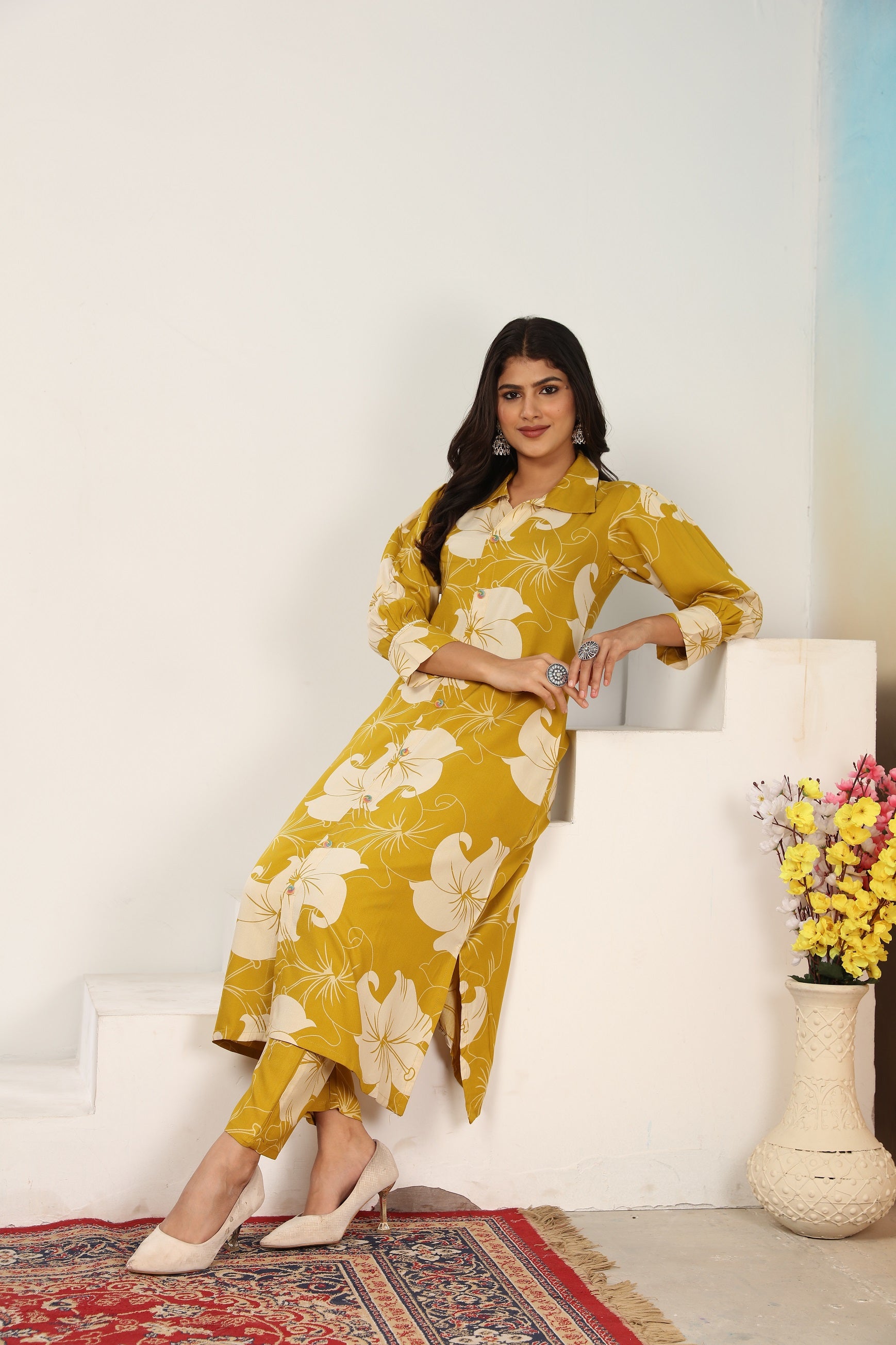 Women Party Wear Flower Printed Co-Ord Set  NOZ2TOZ - Made In INDIA.