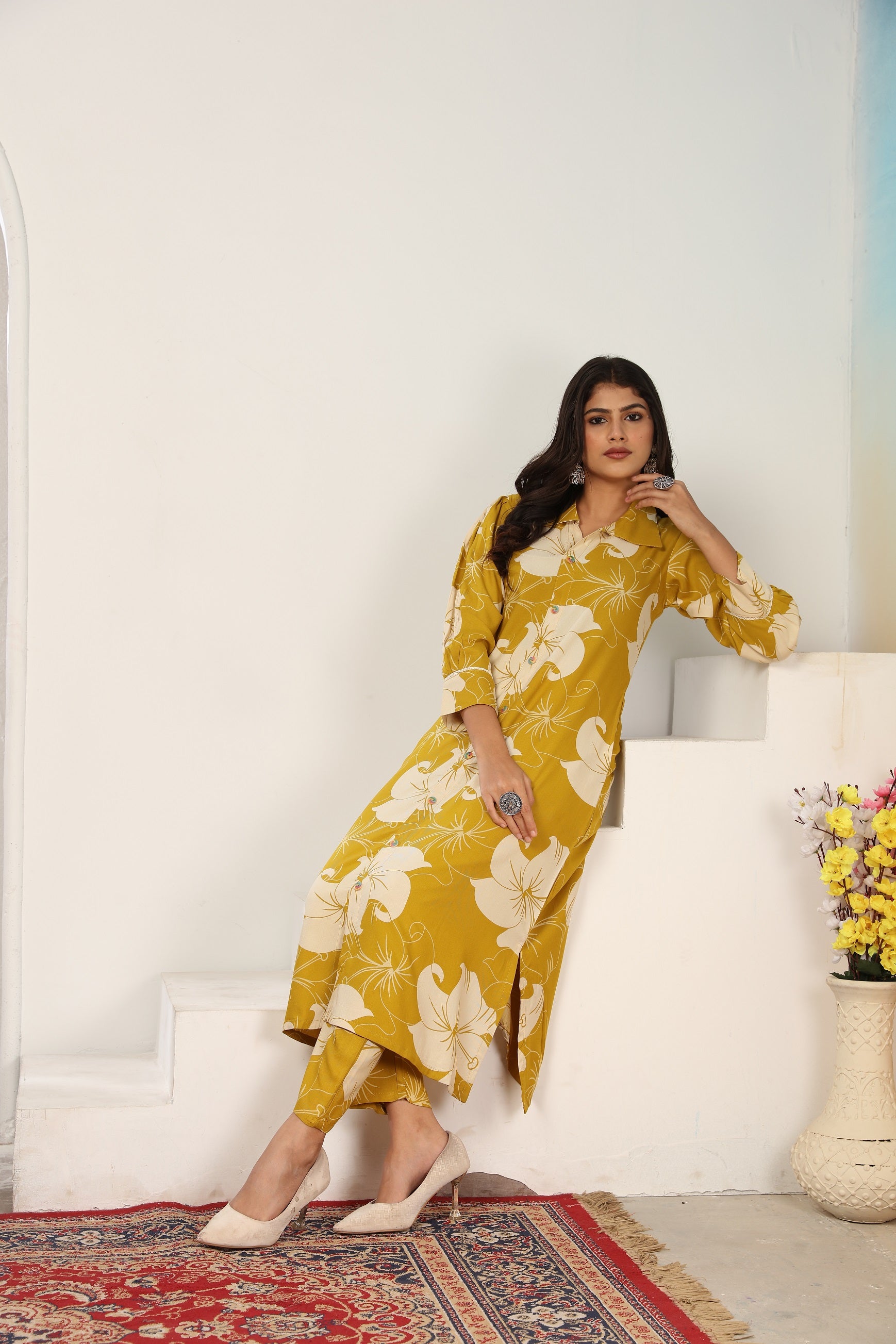 Women Party Wear Flower Printed Co-Ord Set  NOZ2TOZ - Made In INDIA.