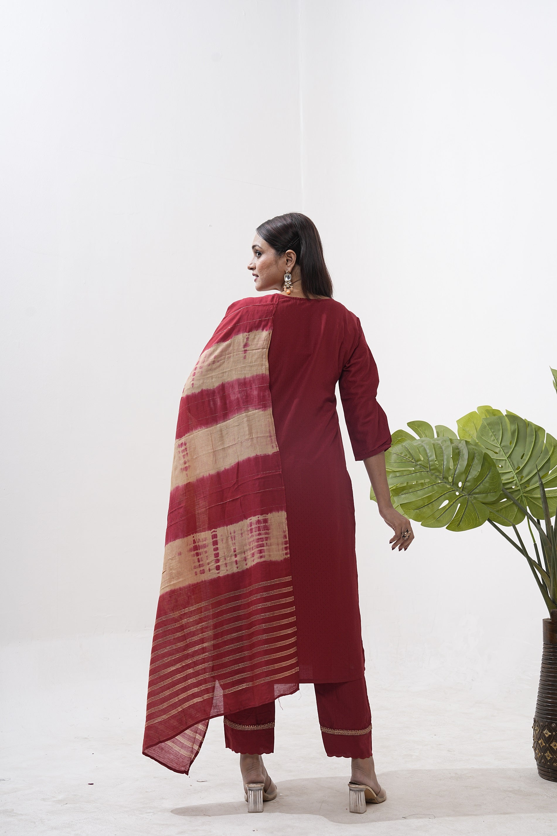 Women Party Wear Embroidery Worked Kurta With Pant And Duppata Set NOZ2TOZ - Made In INDIA.