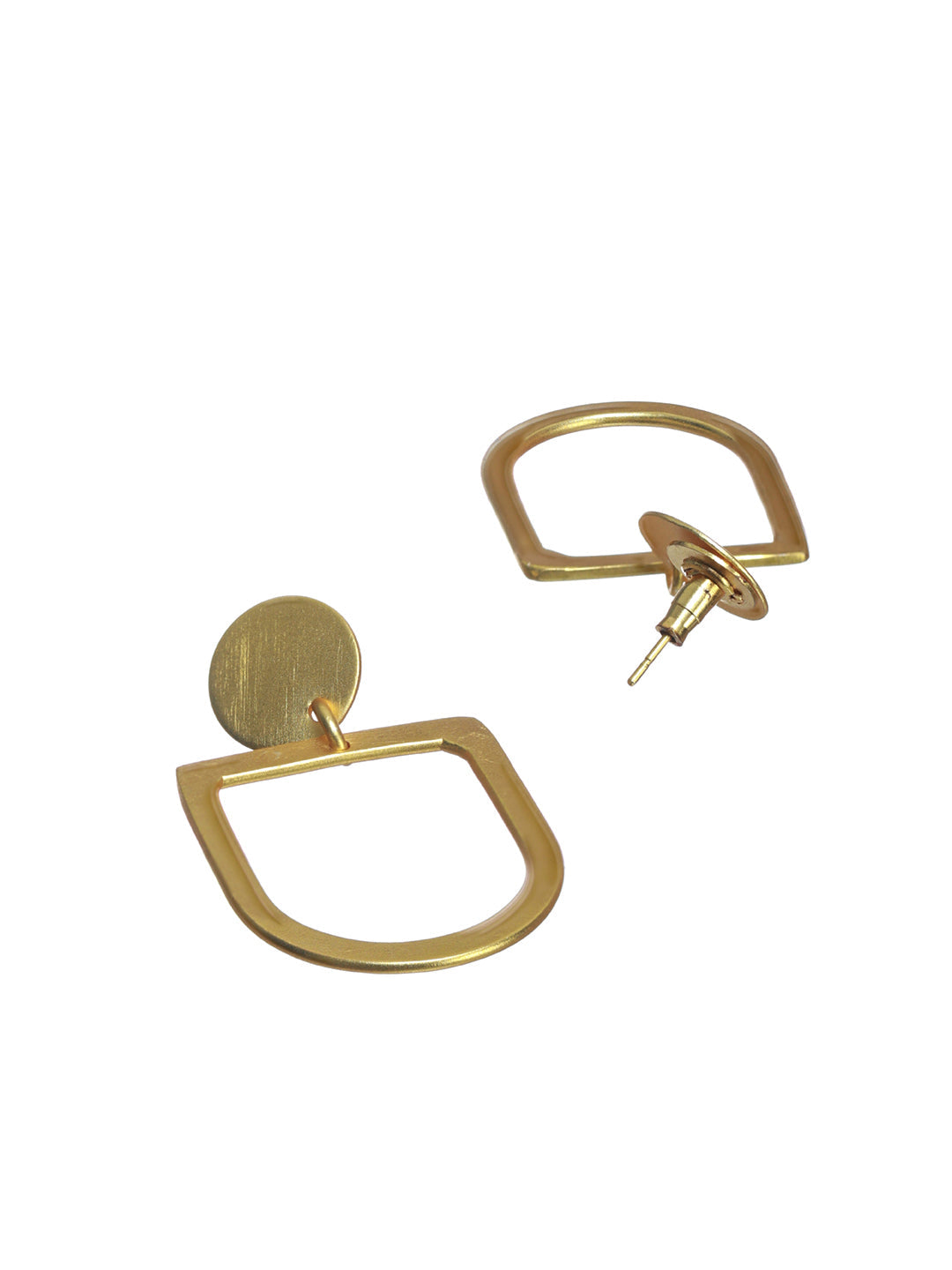 Stylish Geometric Gold Plated Drop Earrings - NOZ2TOZ