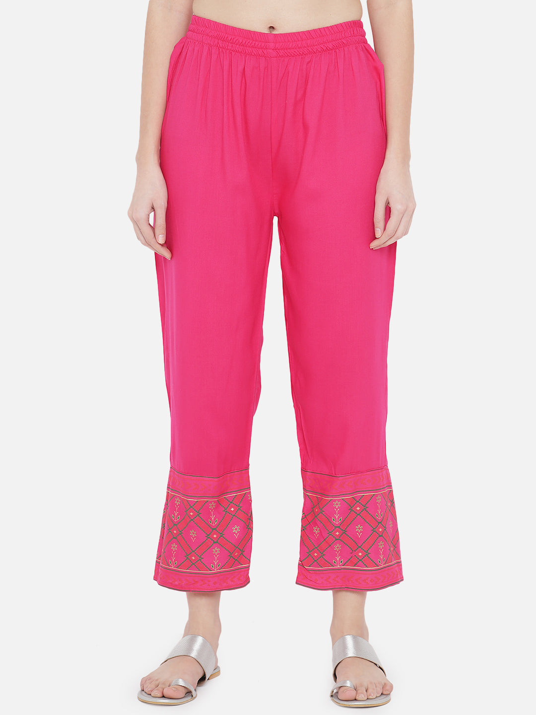 Women Pink Embroidered Kurta with Trousers With Dupatta