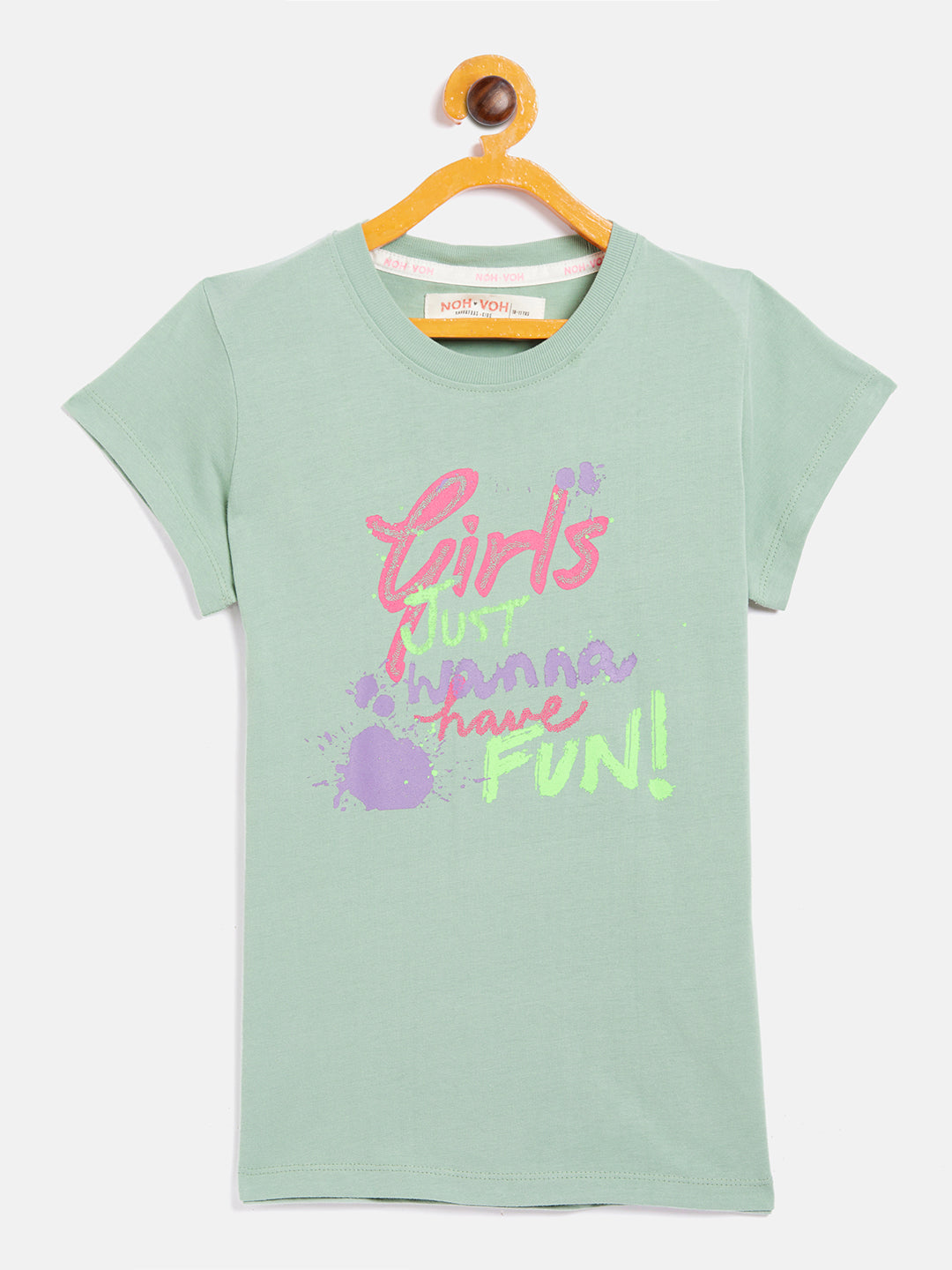 N2Z2TOZ - Girls Olive Girls Just Wanna Have Fun T-Shirt