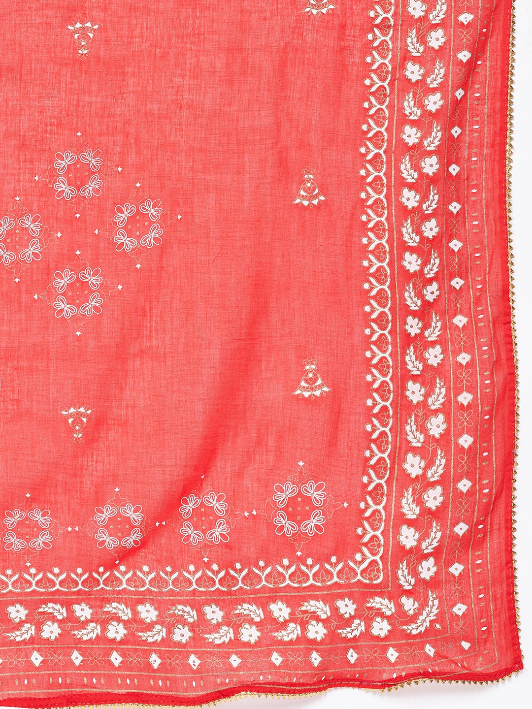 Women Red Ethnic Motifs Printed Kurta with Trousers With Dupatta