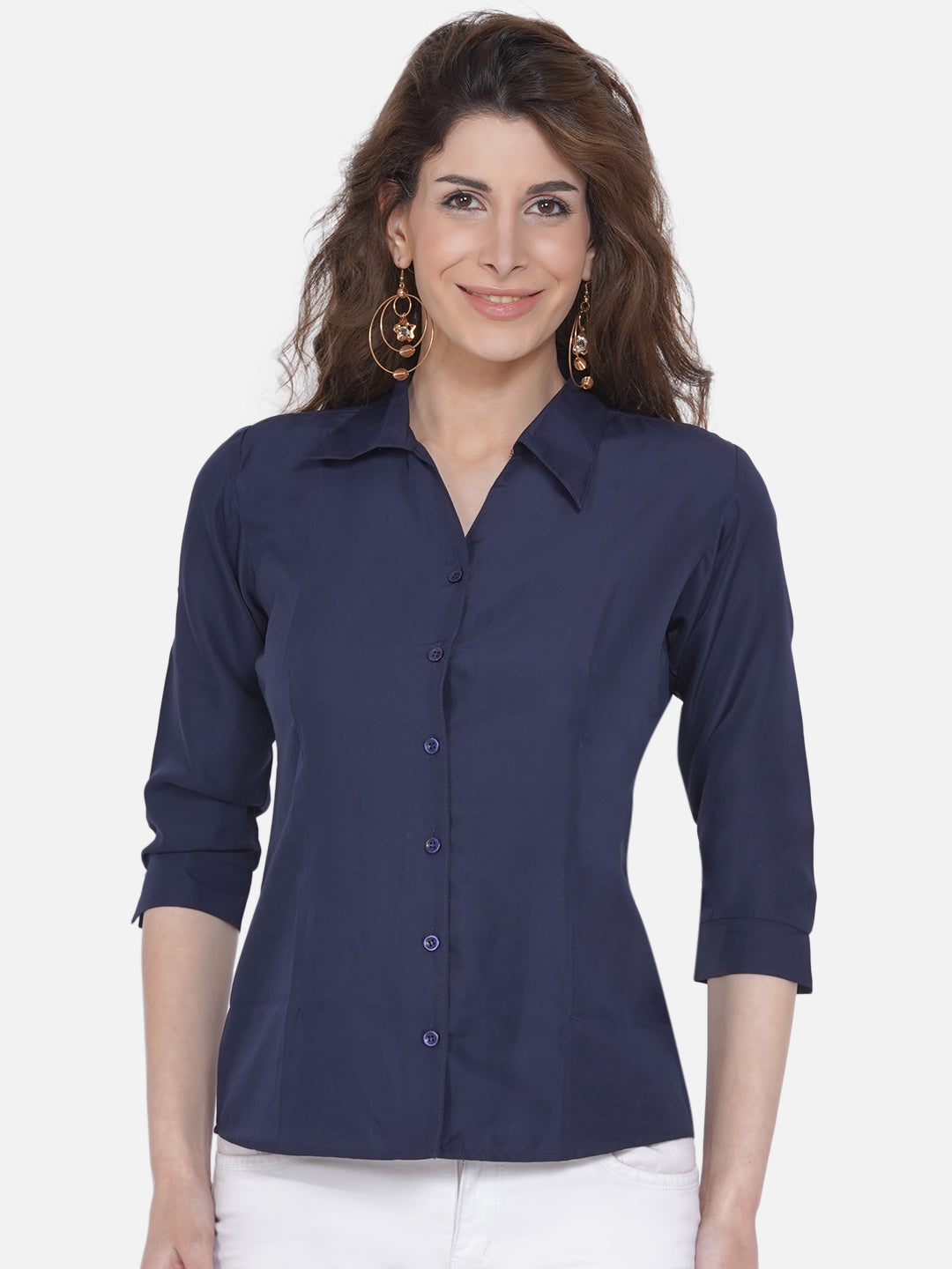 Women Blue Casual Shirt - NOZ2TOZ