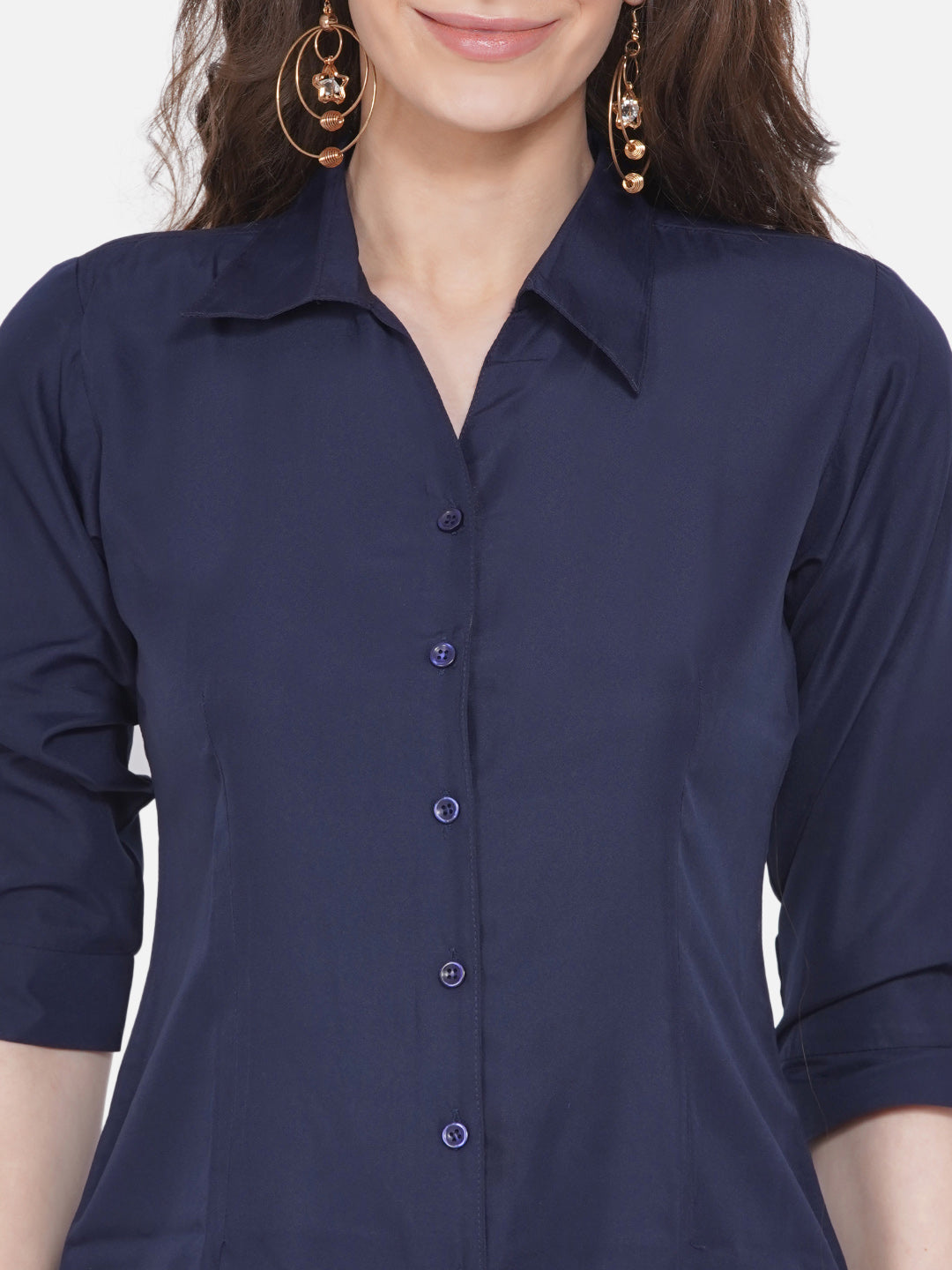 Women Blue Casual Shirt - NOZ2TOZ