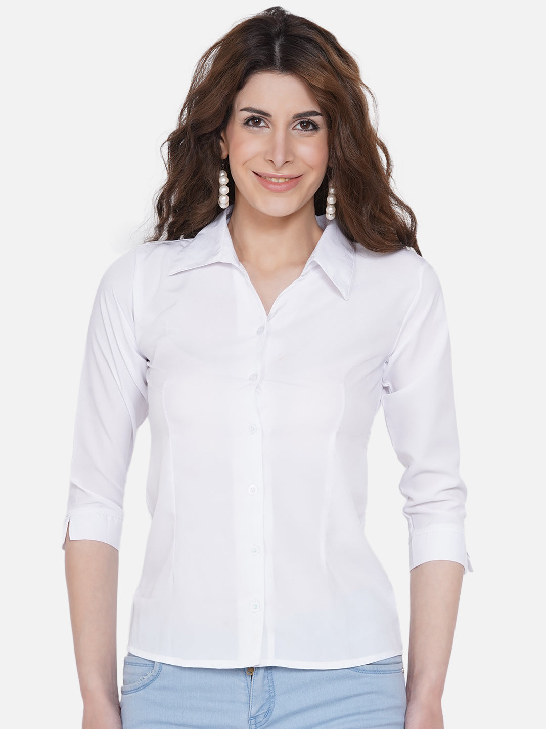 Women White Casual Shirt - NOZ2TOZ